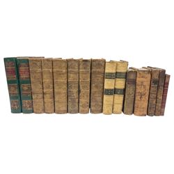 19th century and later leather bound books, to include Froissart, Sir John; Chronicles of England, France, Spain, Portugal, Scotland... two volumes London, 1812, Lyttleton, George: The History of England... two volumes London 1806, Clarke Adams; The Holy Bible, in six volumes, London 1836 and five other books 