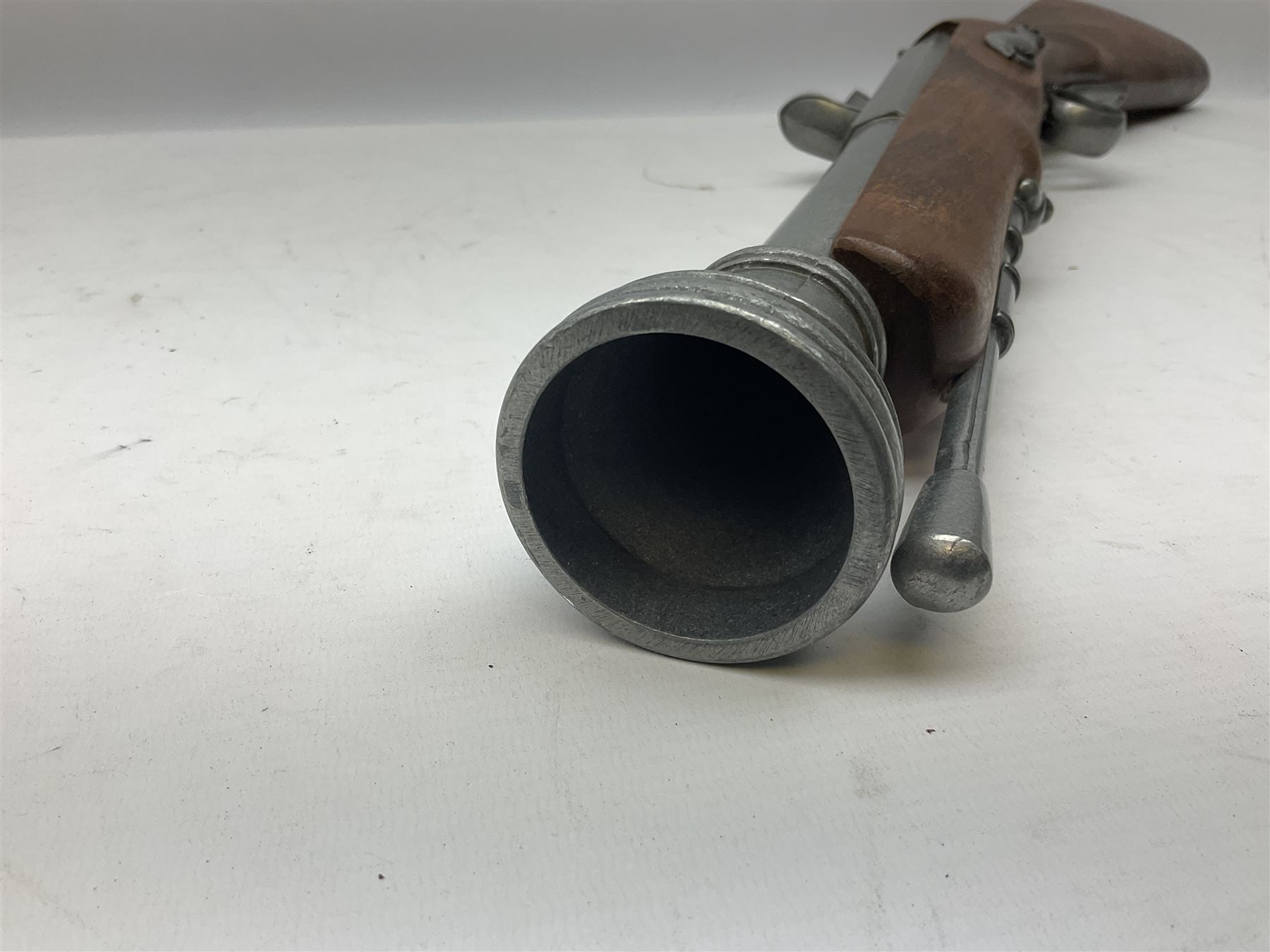 Webley Mark III .22 Sports Starting Pistol, top venting, with bakelite grips, boxed with instructions; and a reproduction Georgian Tower flintlock blunderbuss (2)
