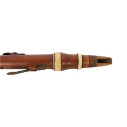 Early 19th century boxwood clarinet, each of the four sections stamped Metzler, 105 Waldour Street, London, with mouthpiece, ivory mounts and brass keys
This item has been registered for sale under Section 10 of the APHA Ivory Act