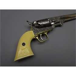  Denix Replica 1851 Navy Colt single action pistol, engraved detail, new in box  
