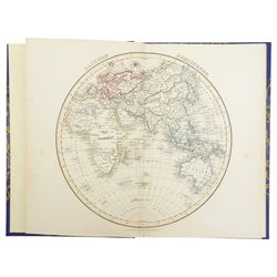 Sidney Hall's Travelling Atlas with all the Railroad with folding maps and advertisements and  Dower's Short Atlas of Modern Geography, rebound