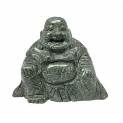 Hardstone figure of a seated buddha 