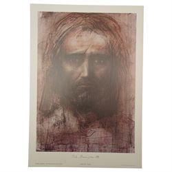 Pietro Annigoni OMRI (Italian 1910-1988): 'The Last Supper' and Preparatory Studies, set ten colour prints the first signed in pen, with original folder also signed 50cm x 35cm (10) (unframed)