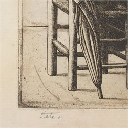 Frederick George Austin (British 1902-1990): A Peasant Family in Prayer, drypoint etching signed and dated 1928 in pencil 13cm x 16cm (unframed)
Provenance: direct from the granddaughter of the artist