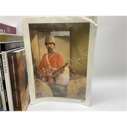 Sixteen books/booklets on guns and shooting including 1969 Holland & Holland Catalogue; two Gunmark Guides to Good Shooting; Shooters Bible 1972 etc; and small quantity of militaria books