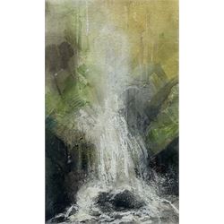 David Baumforth (British 1945-): 'Mallyan Spout Goathland', mixed media on board signed and titled 38cm x 23cm