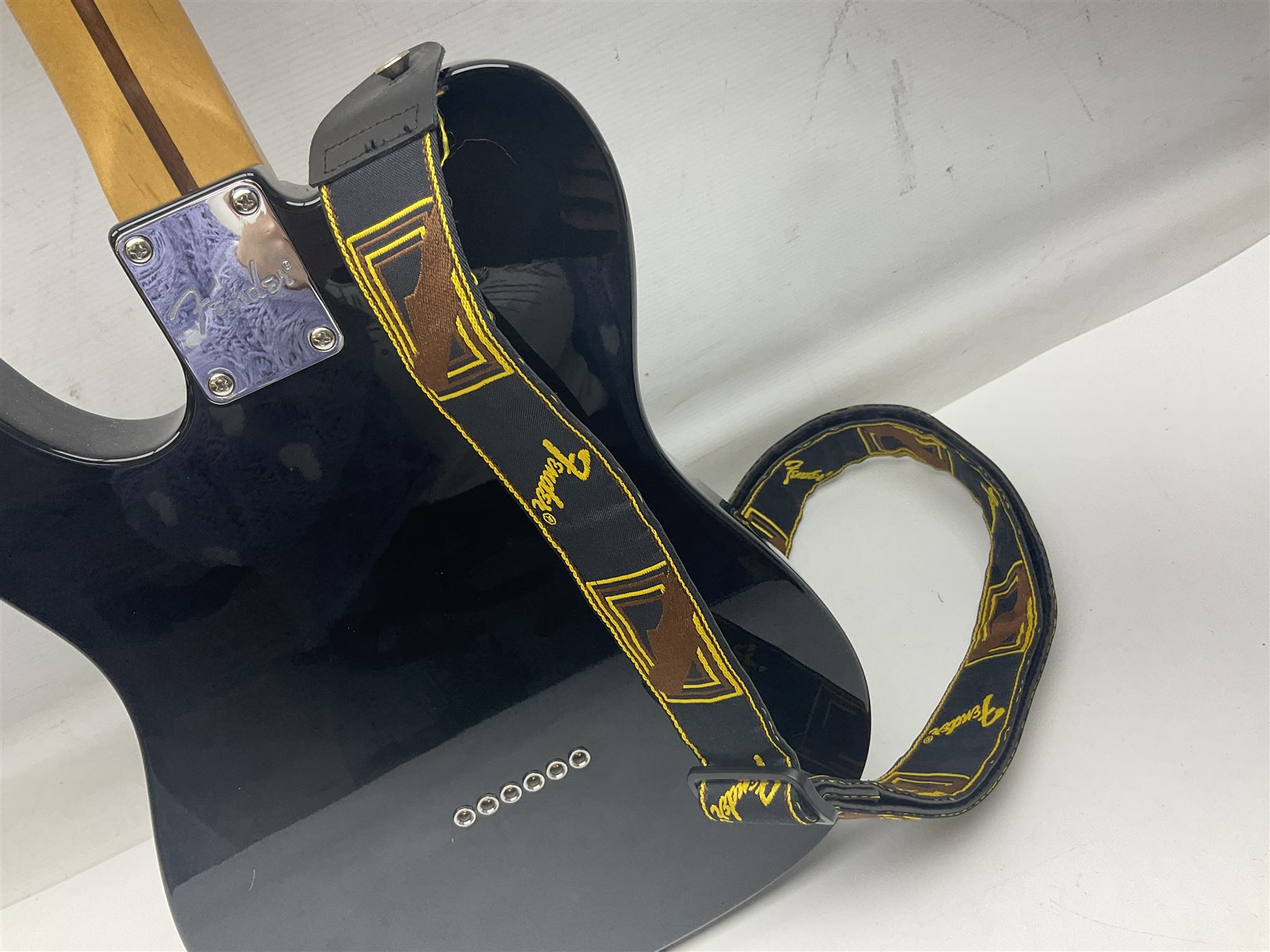 2009 Fender Telecaster electric guitar in black, retro fitted with Charlie Christian copy pick-up, serial no.MZ9546274; L98cm; in Fender soft carrying case