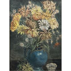 English School (Mid 20th century): Still Life of Flowers in a Vase, pastel unsigned 29cm x 21cm