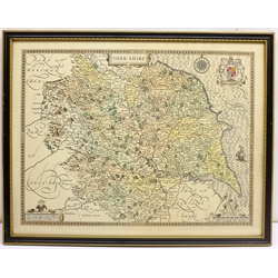 After John Speed (British 1552-1629): 'Yorkshire', colour map 42cm x 55cm