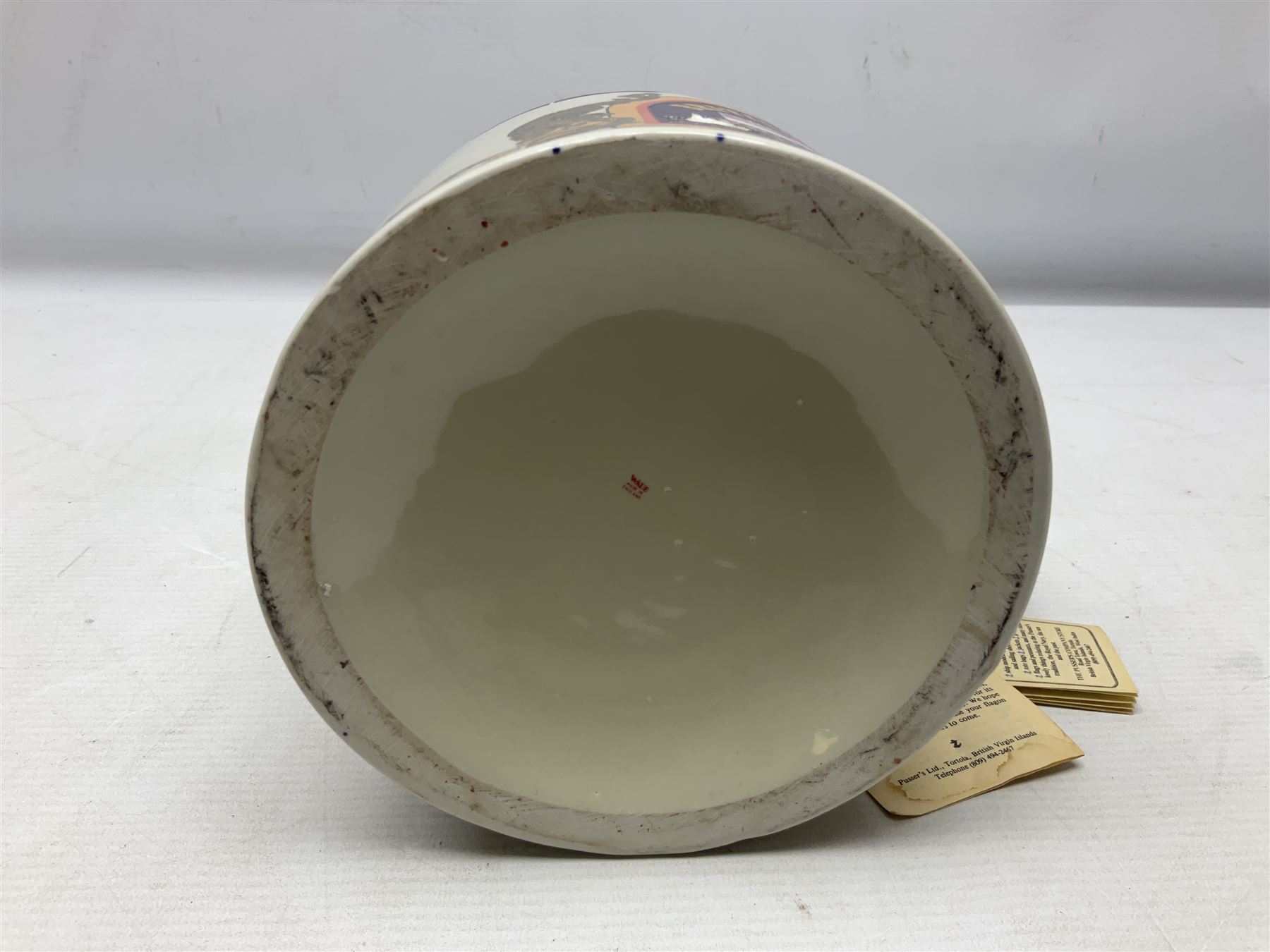 Pussers, British Navy rum, 1 litre, 95.5 proof, in a ceramic flagon