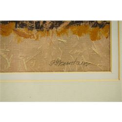 Keith Mountain (British 1944-): Sunset, mixed media signed 50cm x 41cm 