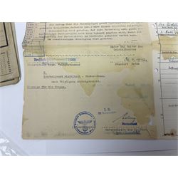 WW2 German Luftwaffe Service Record Folder and Book