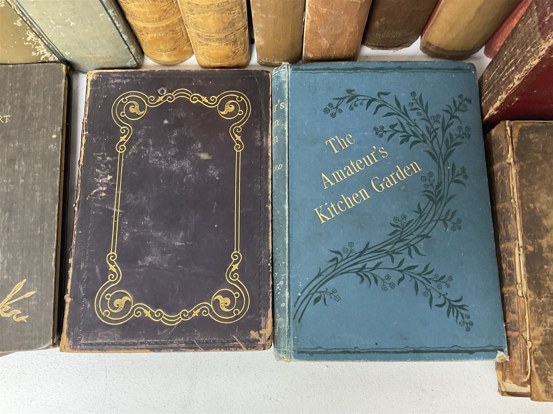 Collection of books including Hinnerd, Shirley; The Amateur's Kitchen Garden, Wright, Walter. P; Handy Perennials and Herbaceous Boards, and Garden Trees and Shrubs, Prescott, William H; The Conquest of Mexico etc 