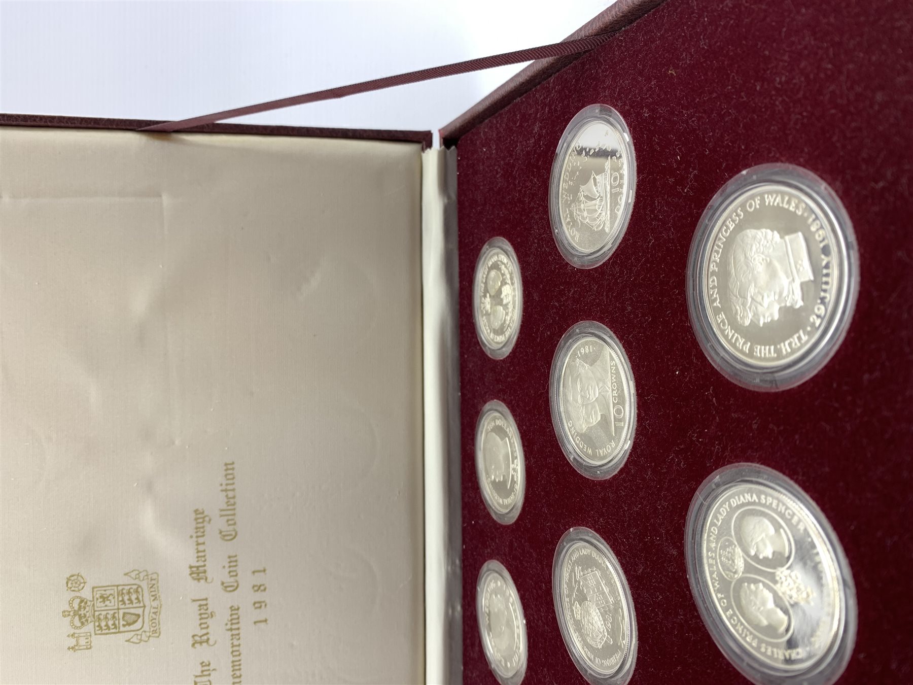 Royal Mint silver coins 'The Royal Marriage Commemorative Coin Collection 1981', comprised of sixteen silver coins, cased