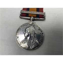 Queens South Africa Medal with clasp for Cape Colony awarded to 3250 Pte. W. Scott 10th Hussars with ribbon