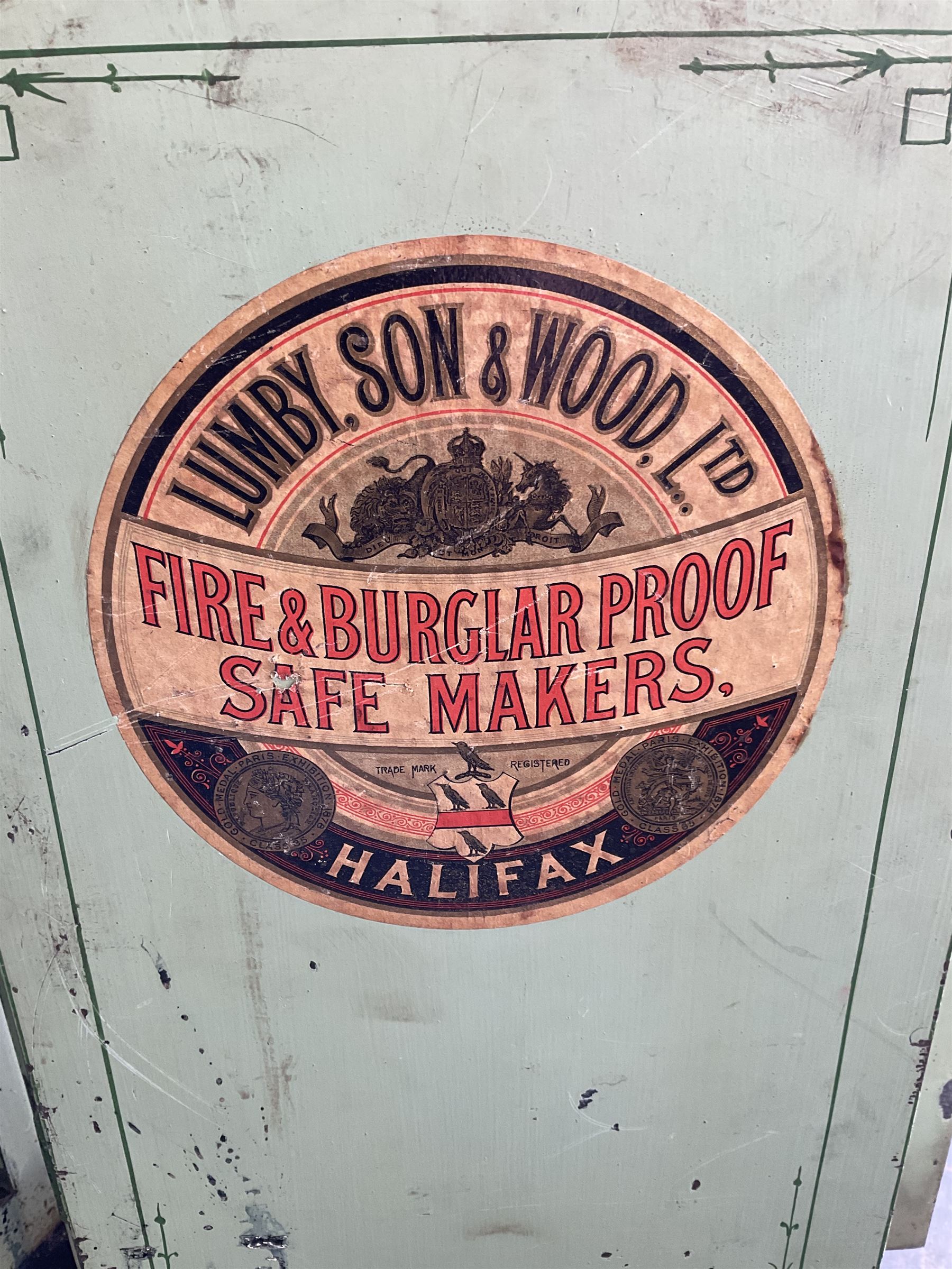 Lumby Son & Wood Victorian cast iron safe, with key and internal drawer with key - THIS LOT IS TO BE COLLECTED BY APPOINTMENT FROM DUGGLEBY STORAGE, GREAT HILL, EASTFIELD, SCARBOROUGH, YO11 3TX