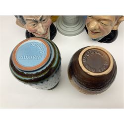 Bairstow Manor Pottery Tony Blair teapot and Tony Hague, Spode Copeland vase, glass vases, glass paperweight etc 