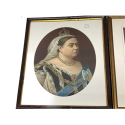 After Frederick Sargent (British, 1837-1899): 'For 50 Years Our Queen', chromolithograph pub. 1887 as a supplement to the 'Graphic Jubilee Illustrated Newspaper', and another similar max 37cm x 28cm (2)