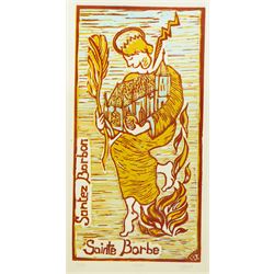 Manner of Jean Chièze (French 1898-1975): 'Santez Barbon' or Saint Barbara, limited editio...
