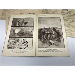 Titanic interest: Lloyds Weekly magazine 'The Deathless Story of the Titanic'. Second edition. A4 size. 'Complete Narrative with Many Illustrations'; together with Bruce Bairnsfather's 'The Bystander's Fragments from France'; and small quantity of newspapers relating to the General Strike in 1926