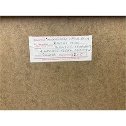 Robert King (British 1936-): 'Woodbridge After Rain', gouache signed, titled on exhibition label verso 27cm x 54cm 
Provenance: exh. The Mall Galleries, Carlton House Terrace, London, label verso
