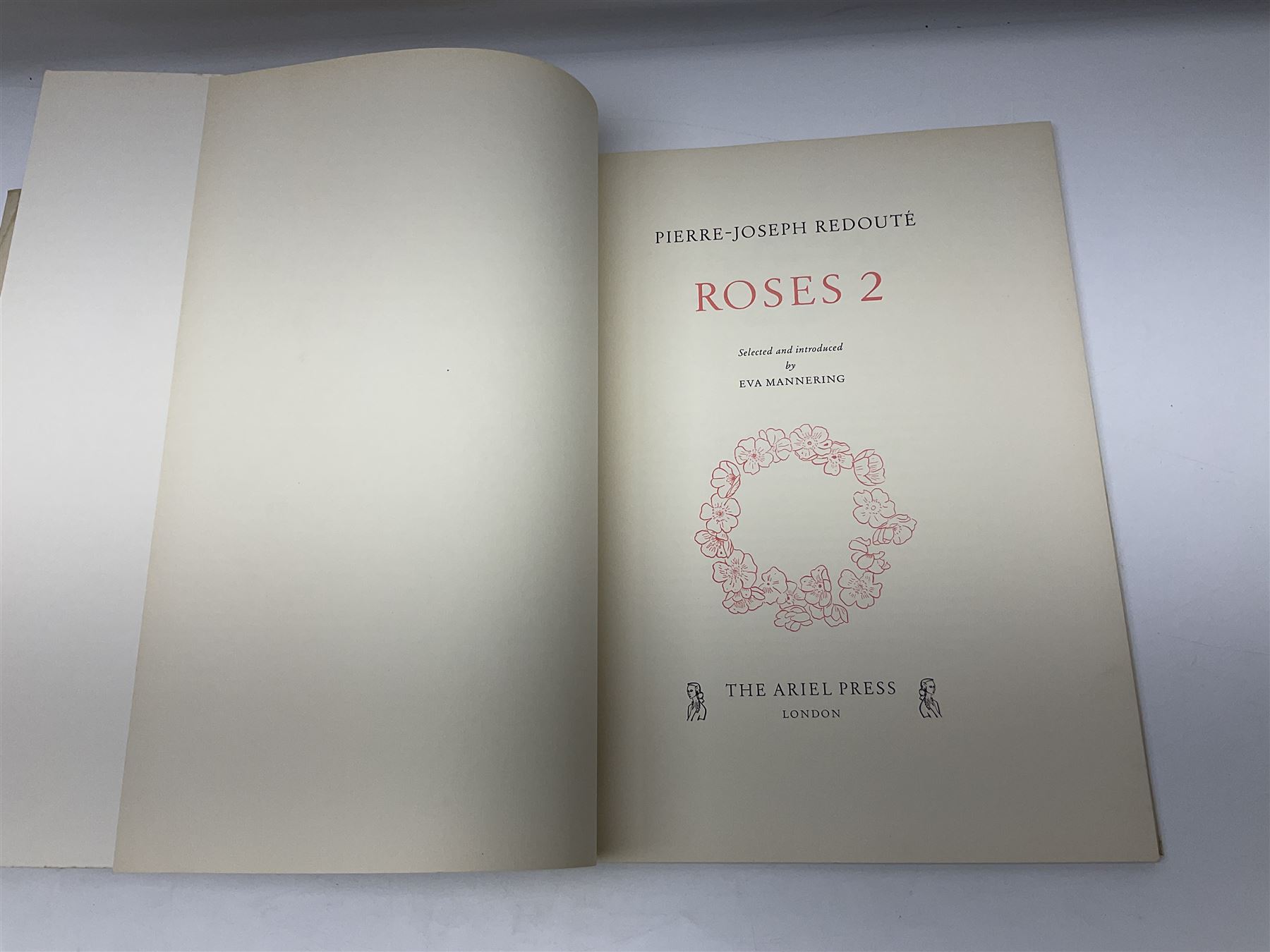 Pierre-Joseph Redoute; two copies of Roses 2, published by The Ariel Press, London 1956, containing coloured plates 