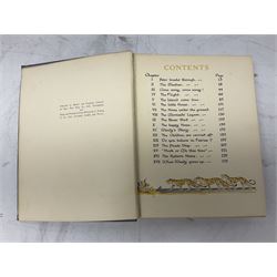 Peter Pan and Wendy, by J. M. Barrie, decorated by Gwynedd M. Hudson, published by Hodder and Stoughton Limited, for Boots Pure Drug Co., Ltd., Nottingham, as part of the J. M. Barrie's 