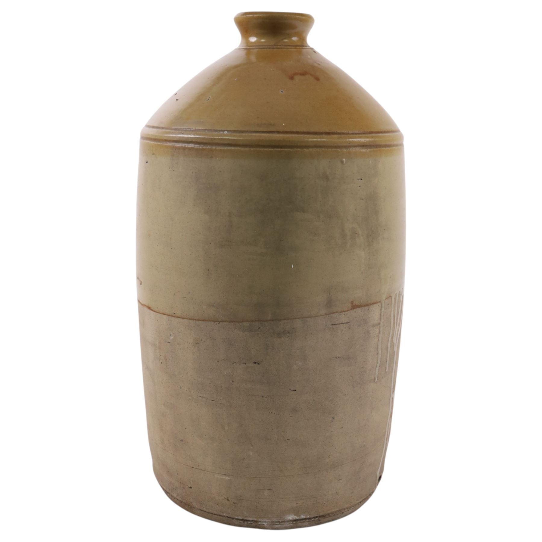 Stoneware flagon, marked Ext. Cascar. Liq 4 to the lid, H50cm 