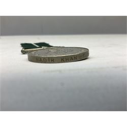 QEII General Service Medal awarded to 23504634 CFN. R.G. Beech REME; Pakistan Independence Medal awarded to Nadir Khan F.C.330; India Independence 50th anniversary medal; and a quantity of WW2 and later medals including Territorial Efficiency Medal awarded to 6196646 Gnr. J.G. Oatway R.A. (13)