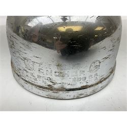 Copper and brass ship’s lamp marked ‘Anchor’, H25cm, Feuer hand storm lantern, Bialaddin Model 315 paraffin lamp and an Anchor lamp (4)