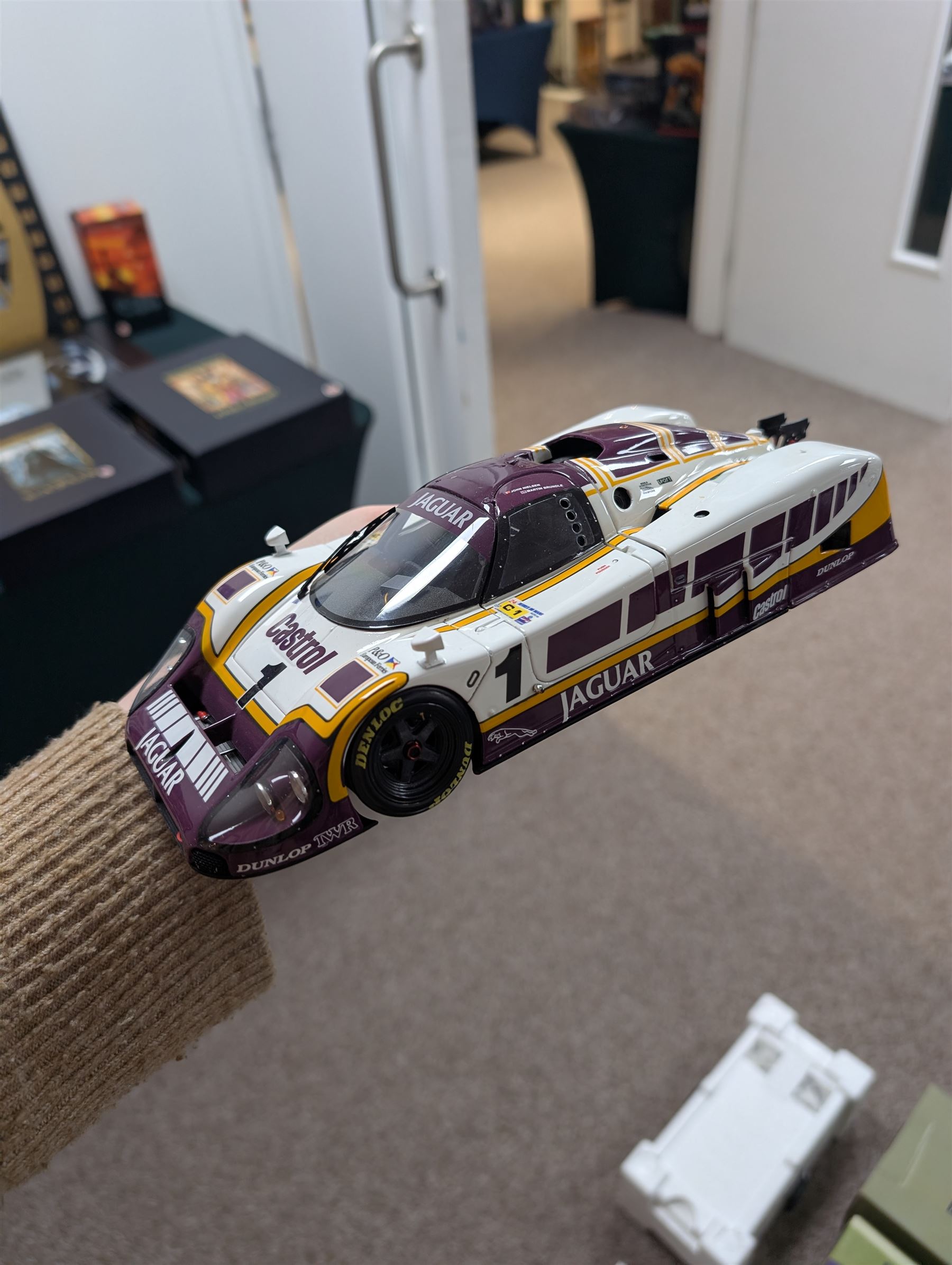 Motorbox Exoto 1988 Jaguar XJR-9LM #1 Le Mans 24 Hours car driven by Martin Brundle/John Nielsen, boxed