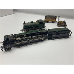 Hornby/Tri-ang '00' gauge - six locomotives - Class 9F 2-10-0 'Evening Star' No.92220; Class A3 4-6-2 (no name or number); Dean Single 4-2-2 'Lord of the Isles' No.3046; Princess Class 4-6-2 'The Princess Royal' No.46200; Class 57XX Pannier 0-6-0 tank No.8751; and Stephenson's Rocket with one passenger coach; all unboxed (6)