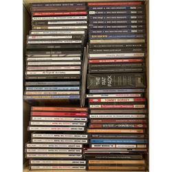 A large collection of Jazz and Classical CD's including Bing Crosby, Duke Ellington, 'The Great Composers' set, together with various cassettes and minidisc's in four boxes 