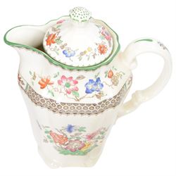 Copeland Spode Chinese Rose pattern extensive tea and dinner service, including eighteen dinner plates, twenty two desert plates, twenty cups and saucers, teapot, coffee pot, platters etc  