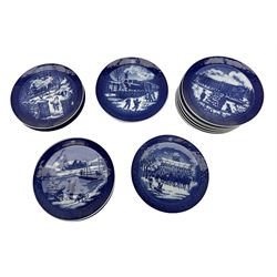 Royal Copenhagen nineteen assorted Christmas calendar plates, comprising 1982 and 1988 to 2005