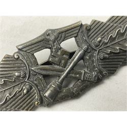 Three WW2 German badges - Close Combat Clasp; Army Flak badge; and Wound badge