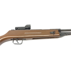 BAM .22 air rifle with under lever action and Daisy Electronic Point Sight L103cm overall; in gun slip case