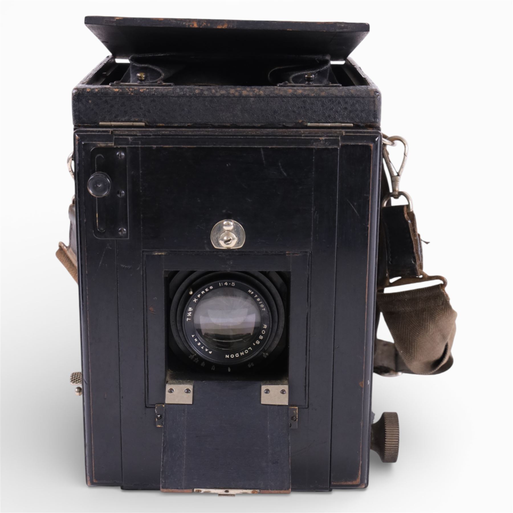 Plate cameras and accessories, including Thornton Pickard Special Ruby Reflex with Ross Xpres 1:4.5 lens The Cameo folding plate camera and Kershaws Patent 1/2 plate camera, etc