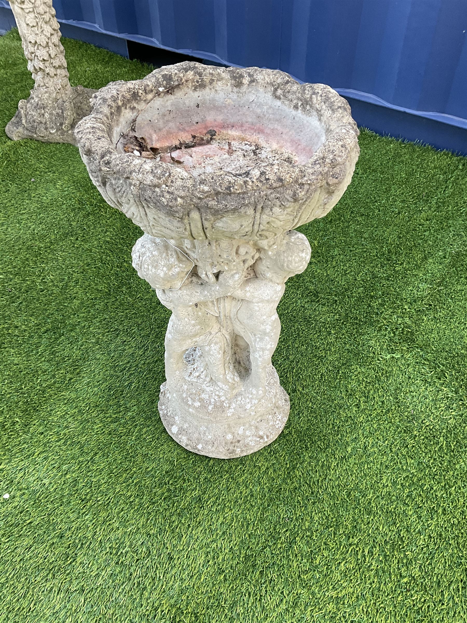 Composite stone cherub planter - THIS LOT IS TO BE COLLECTED BY APPOINTMENT FROM DUGGLEBY STORAGE, GREAT HILL, EASTFIELD, SCARBOROUGH, YO11 3TX