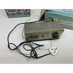 Quantity of loose unused 'N' gauge track; H. & M. Powermaster Variable Transformer Unit, Model R.C.1 Rectifier Controller, Selector Switch Unit and Meter Unit; all boxed; and small quantity of booklets