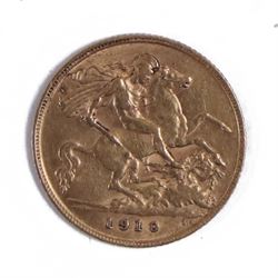 King Edward VII 1910 gold half sovereign coin