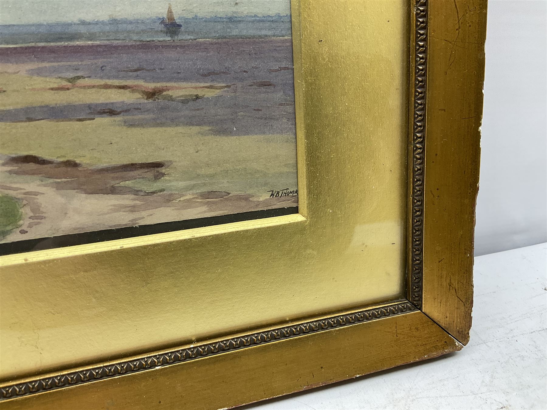 William Bartol Thomas (British 1877-1947): Low Tide, watercolour signed 14cm x 28cm