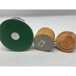 Eleven Robert Harrop figures from the Beano Dandy collection, comprising One Man & His Dawg BDS08, Picnic Desperate Dan BDS04, Fatty BD07, Desperate Dan BD03, Roger the Dodger BD20, Dennis the Menace BD01, Beryl the Peril BD05, Minnie the Minx BD04, Surfing BP03, two Spotty BD16, together with a Genuine Beano Ware lidded box (12)