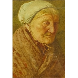  Walter Langley (Newlyn School 1852-1922)  - Portrait of an Elderly Woman, watercolour signed c.1907, 31cm x 22cm  Provenance: purchased by the vendor from Bonhams Knightsbridge 18th September 2007.    