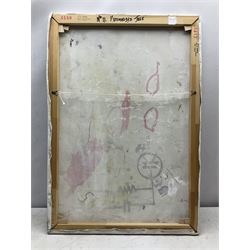 Francis Perera (Sri Lankan 1931-): 'Humanised Tree', oil on sail canvas signed and titled verso 82cm x 57cm (unframed) Notes: Perera a noted Sri Lankan artist has had many solo exhibitions both in his home country and overseas. He is a six time winner of the Presidential Award, represented Sri Lanka in Washington DC to commemorate the 50th anniversary of its independence, exhibited at the Royal Commonwealth Society in 2002, and at the 20th International Art Festival in Germany.