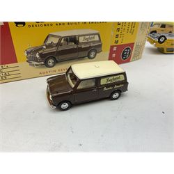 Various makers die-cast Mini cars - Cararama set of five; TechniToys SCX Vintage limited edition Mini Cooper; M&S Mini Cooper set; various Corgi including Mr. Bean; Vanguards Austin Seven mini van etc; all boxed (10)