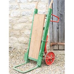 20th century porters sack barrow, the wheels marked H. G Slingsby Patentee Bradford & London 
