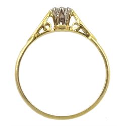 18ct gold single stone round brilliant cut diamond ring, hallmarked, diamond approx 0.25 carat