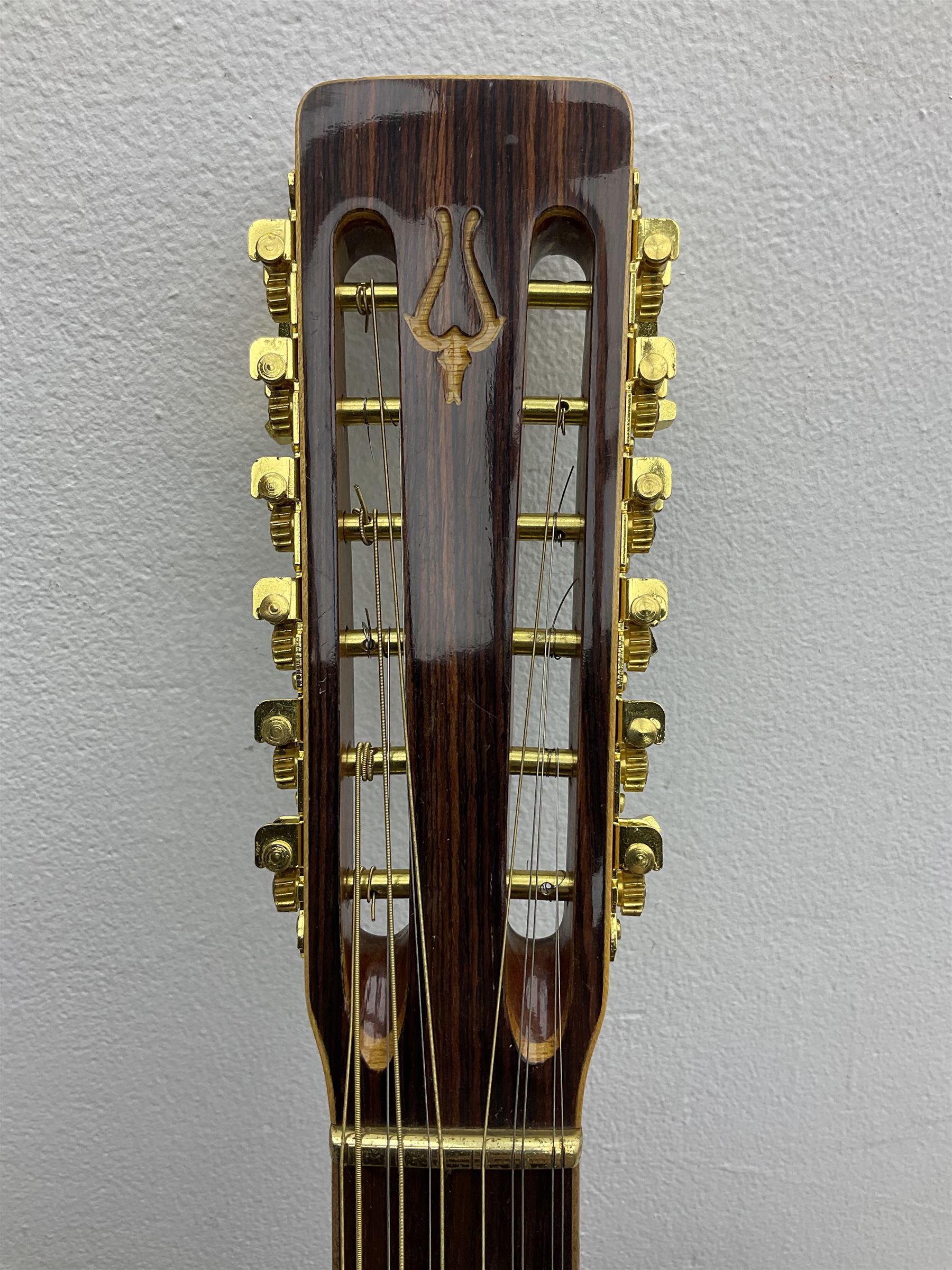 Vintage Daion twelve-string acoustic guitar L107.5cm; in hard carrying case