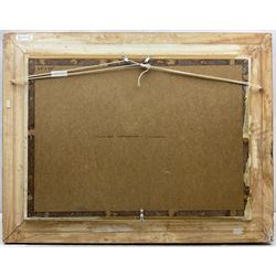 William Burns (British 1923-2010): 'Winter Landscape - Lincoln Cathedral in the Distance', oil on canvas signed, titled verso 50cm x 70cm 
Provenance: direct from the artist's family